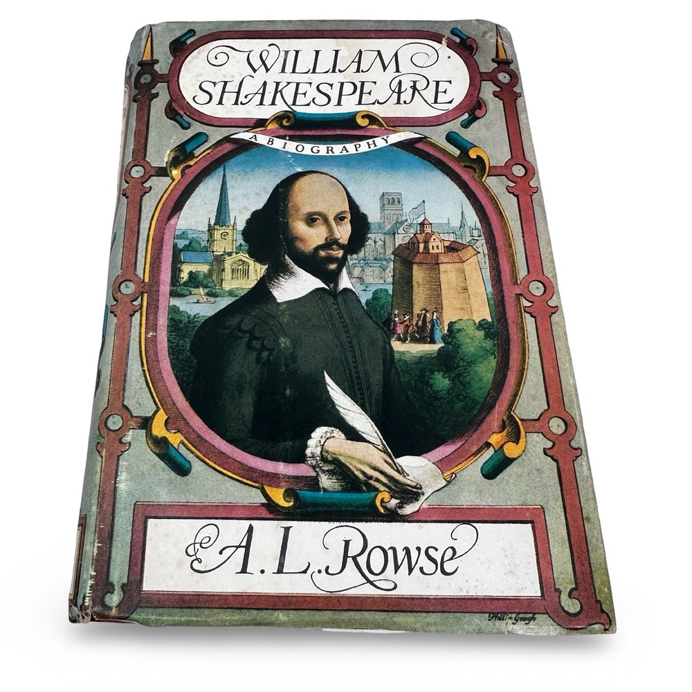 William Shakespeare A Biography A.L. Rowse 1963 First Edition Hardcover Gray DJ‎